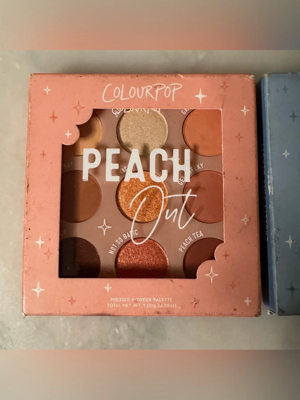 ColourPop Pressed Powder Eyeshadow Makeup Palette - Peach Out & Blue Velvet Lot